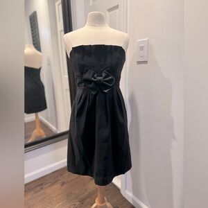Black strapless dress
